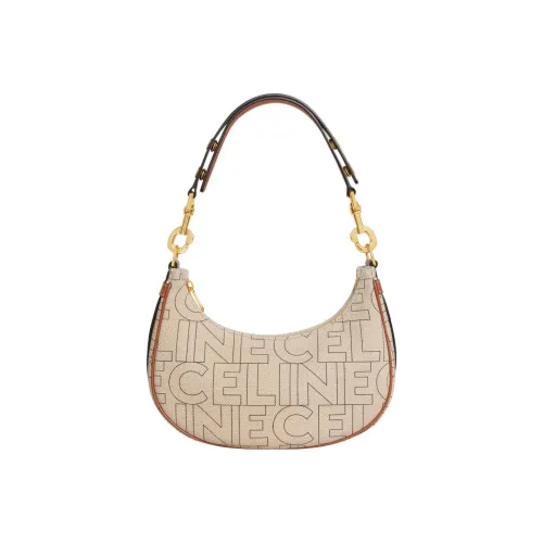 CELINE AVA Fabric With Calfskin Trim Handbag, Shoulder Bag Women's