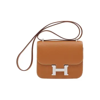 HERMES Constance Epsom Leather Shoulder Bag Crossbody Bag Mini Women's 37 Gold Gold