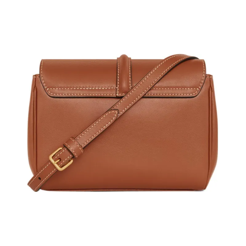 CELINE 16 Calfskin Shoulder Bag, Crossbody Bag Mini Women's Brown-2