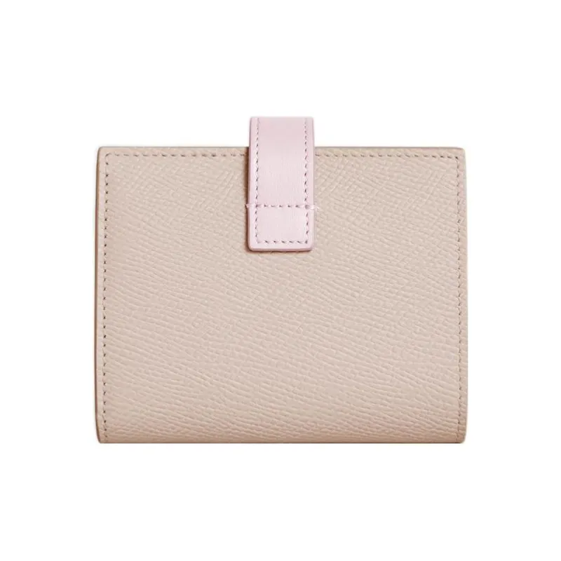 CELINE Grained Calfskin Wallet Small Size Women's Nude/Pink-2