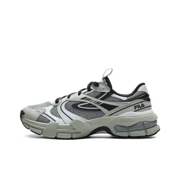 FILA DECODER Anti Slip And Wear Resistant Breathable Low Top Casual Running Shoes Men's Gray Black