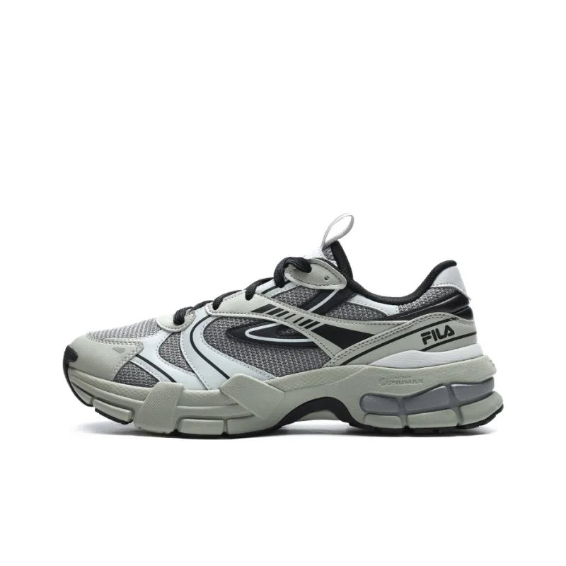 FILA DECODER Anti Slip And Wear Resistant Breathable Low Top Casual Running Shoes Men's Gray Black-0