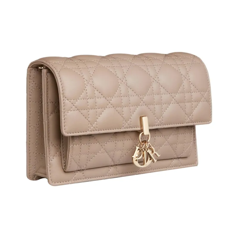 DIOR Lady Dior Sheepskin Handheld Shoulder Bag Crossbody Bag Women's Hazelnut Berry-2