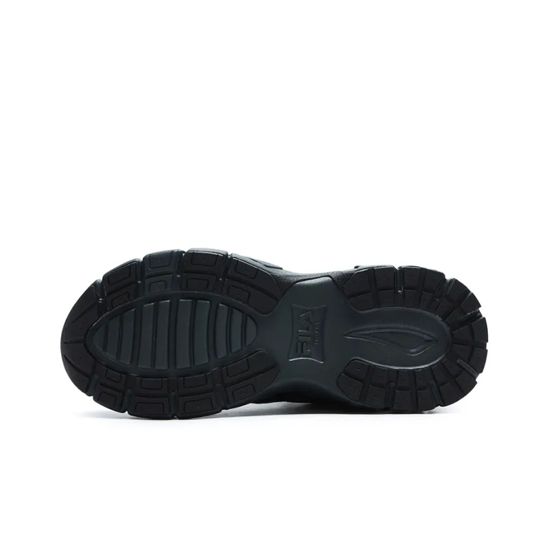 FILA DECODER Anti Slip And Wear Resistant Breathable Low Top Casual Running Shoes Women's Black Gray-4