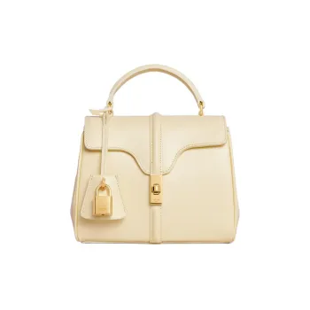 CELINE 16 Cow Leather Shoulder Bag Crossbody Bag Handbag Mini Women's Light Yellow/Light Yellow