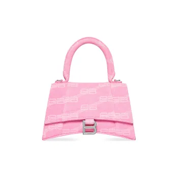 Balenciaga Hourglass Denim Hourglass Bag, Shoulder Bag, Crossbody Bag, Handbag Small Size Women's Pink
