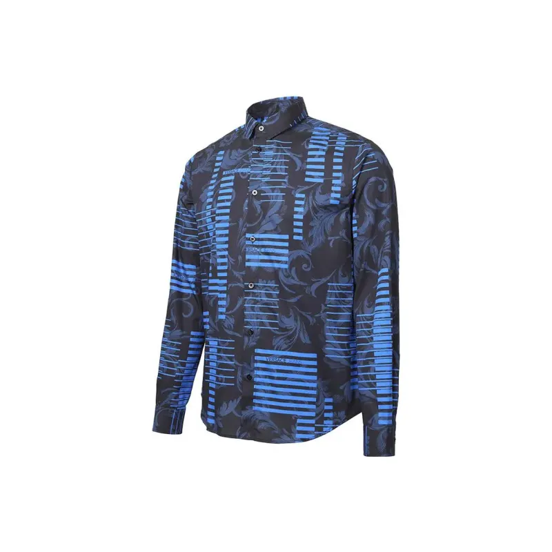 VERSACE JEANS Shirts Men Blue-2
