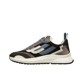 BALLY Slip Resistant Low Top Casual Shoes Men's Gray Black Blue