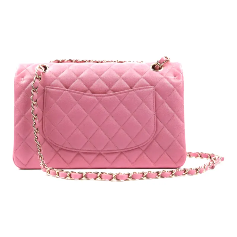CHANEL Classic Flap CF Grain Calfskin Flap Bag, Shoulder Bag, Crossbody Bag Medium Size Women's Rubber Pink-1