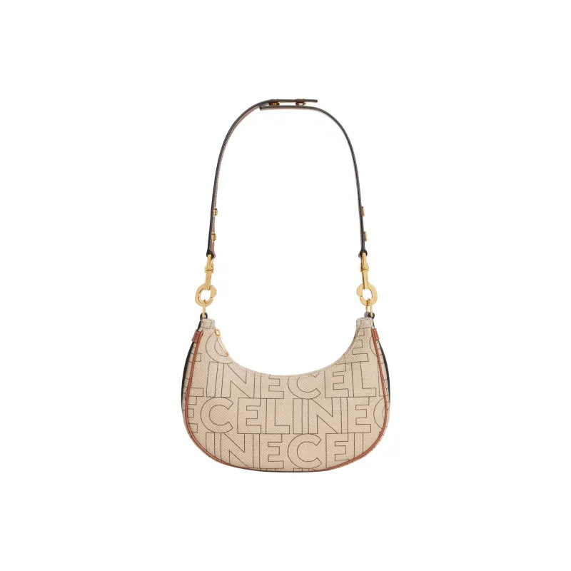 CELINE AVA Fabric With Calfskin Trim Handbag, Shoulder Bag Women's-3