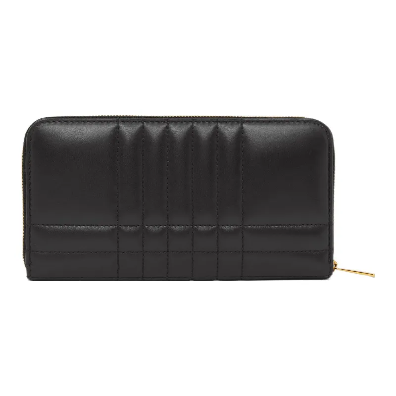 Burberry Lola Bag Quilting Lambskin Wallet Women's Black-2