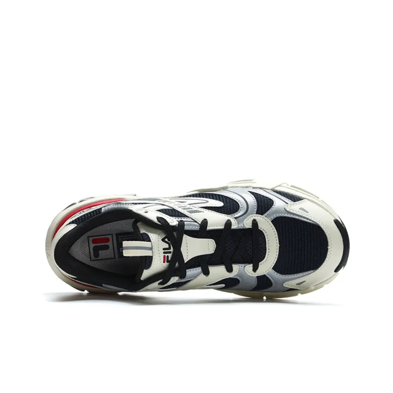 FILA DECODER Anti Slip Wear Resistant Low Top Casual Running Shoes Men's Blue White-2