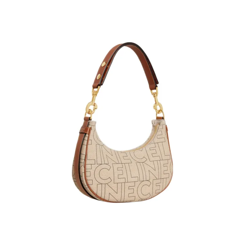CELINE AVA Fabric With Calfskin Trim Handbag, Shoulder Bag Women's-2
