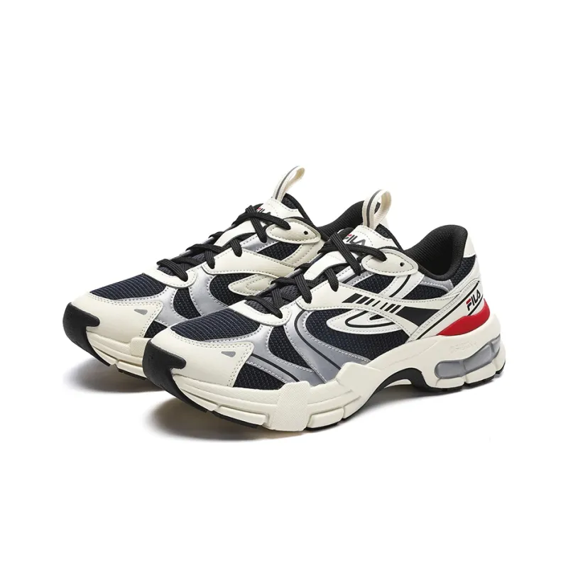 FILA DECODER Anti Slip Wear Resistant Low Top Casual Running Shoes Men's Blue White-1