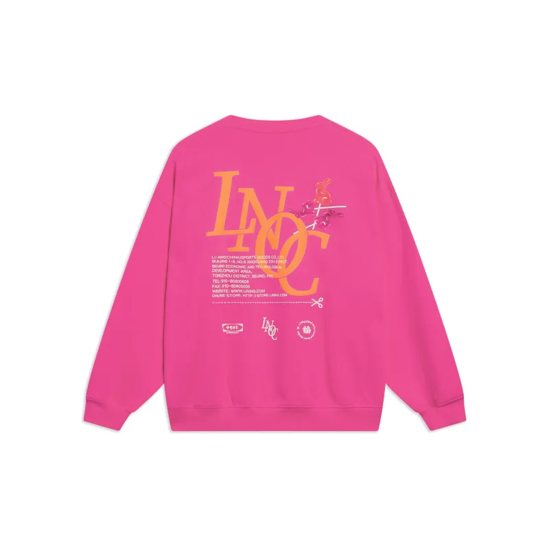 LiNing China Li Ning Sweatshirts Unisex Vibrant Pink-1