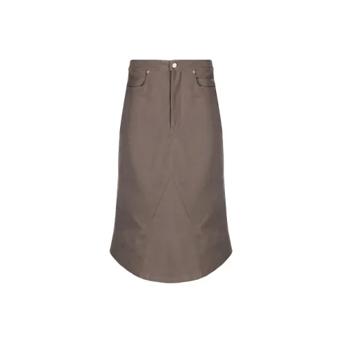 RICK OWENS Casual Long Skirts Women's Brown