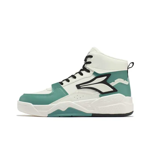 361° High Top Skateboard Shoes Men's White Cyan