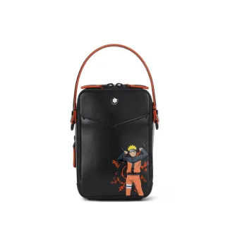 MONTBLANC Naruto Collaboration Leather Shoulder Bag, Crossbody Bag, Handbag Mini Men's Black