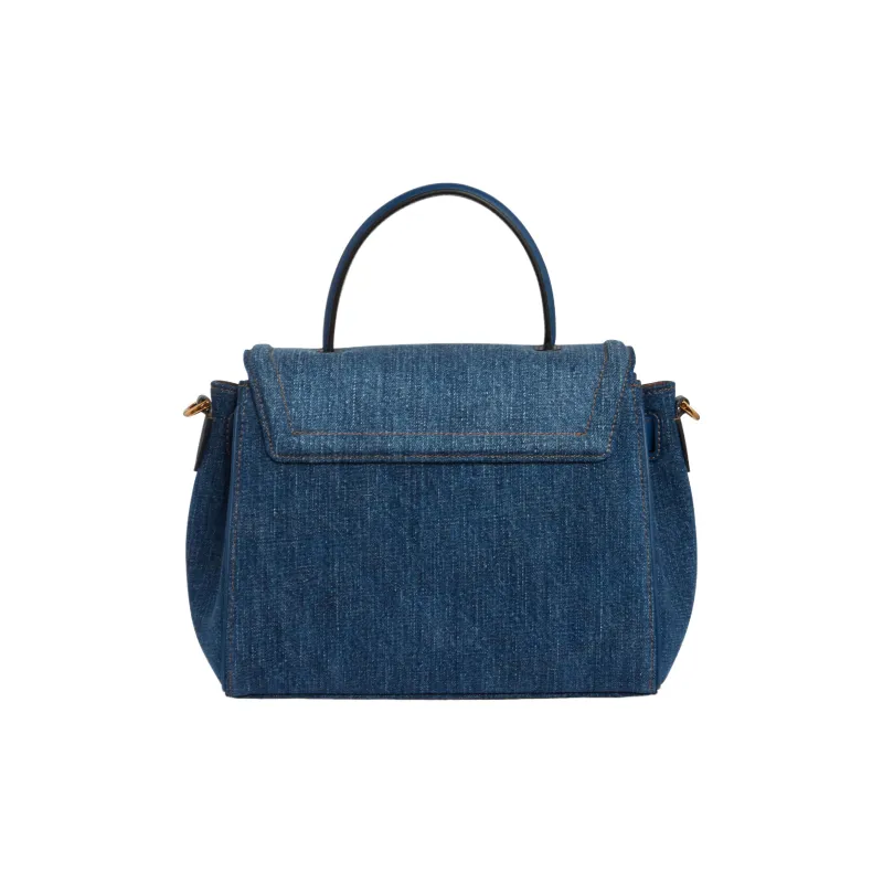 VERSACE La Medusa Denim Shoulder Bag Crossbody Bag Handbag Medium Size Men's Blue-1
