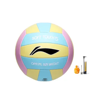 LiNing PVC Size 5 Volleyball Unisex Pink Blue Yellow