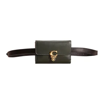 COACH Glove Tanning One Shoulder Crossbody Fanny Pack Mini Women's Amazon Green