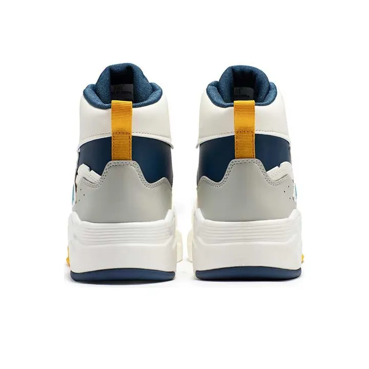 361° Life Collection High Top Skateboard Shoes Men's White Blue-3