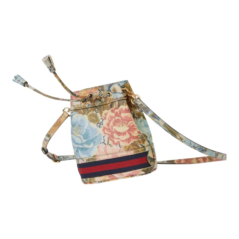 GUCCI Ophidia Canvas Bucket Bags Crossbody Bag, Shoulder Bag Women's Multicolor-3