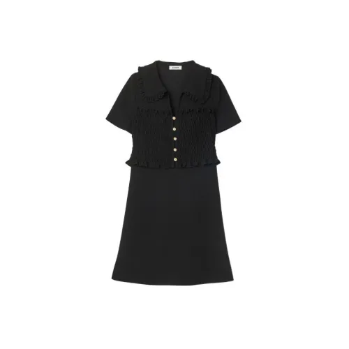 Sandro Short-Sleeved Dresses Women's Black