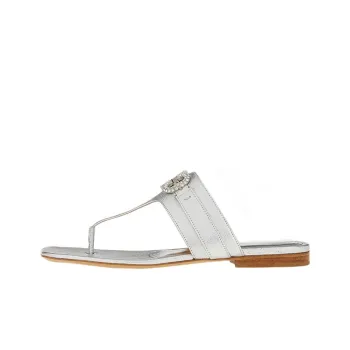 FERRAGAMO Fashion Slippers Women's Silver