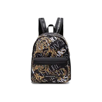VERSACE JEANS COUTURE Fabric Backpack Large Size Men's Black