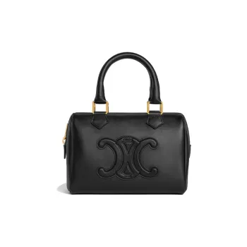 CELINE Cuir Triomphe Triumph Calfskin Shoulder Bag Crossbody Bag Handbag Small Size Women's Black