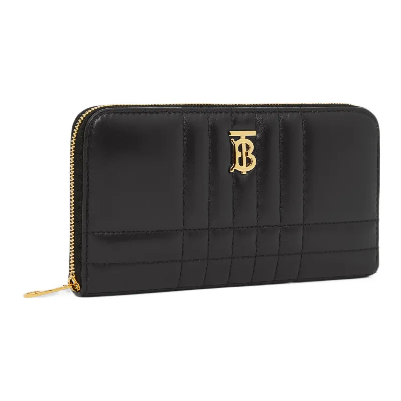 Burberry Lola Bag Quilting Lambskin Wallet Women's Black-1
