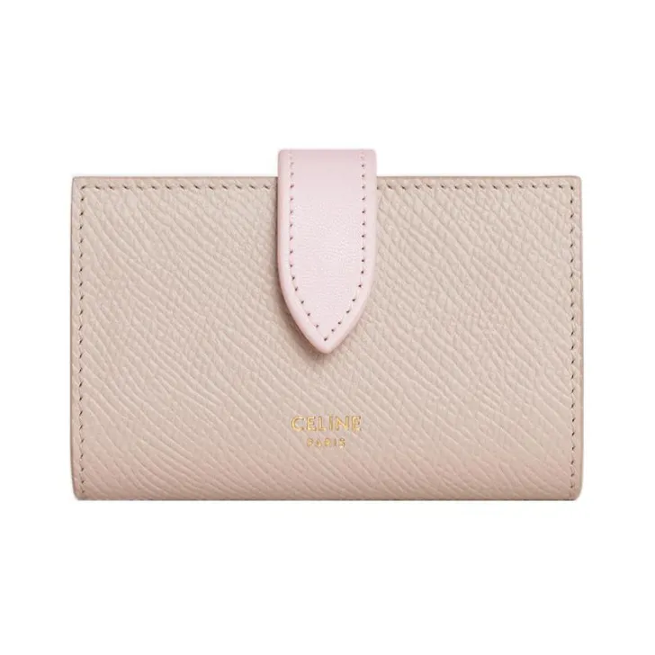 CELINE Grained Calfskin Key Pouch Women's Nude/Pink-0