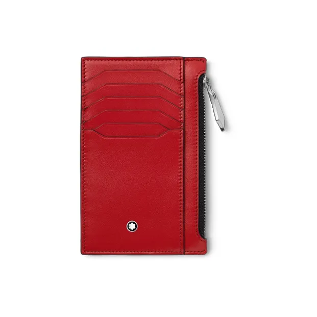 MONTBLANC Meisterstuck Cow Leather Wallet, Card Holder Men's Red-1