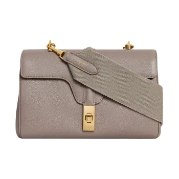 CELINE 16 Soft Grained Calfskin Handbag Shoulder Bag Crossbody Bag Women's Gray