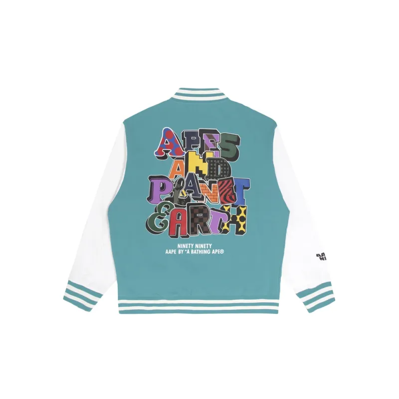 Bape X 9090 Graphic Varsity Jacket-1