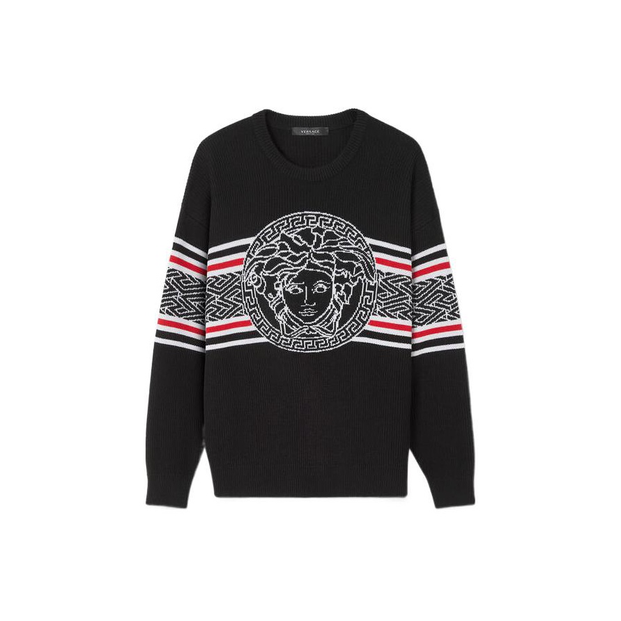 Versace logo merino store sweater authenticated