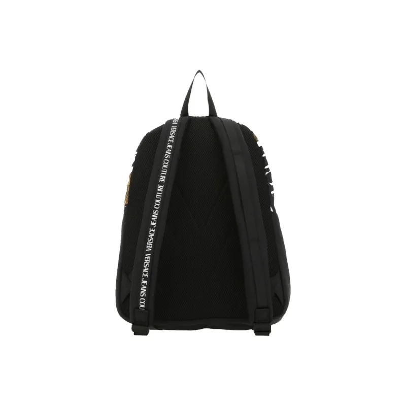 VERSACE JEANS COUTURE Fabric Backpack Large Size Men's Black-3