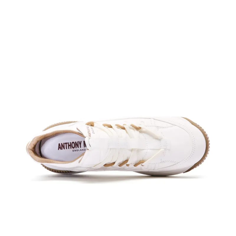 Anthony Miles Casual Shoes Men Low Top White Apricot-2