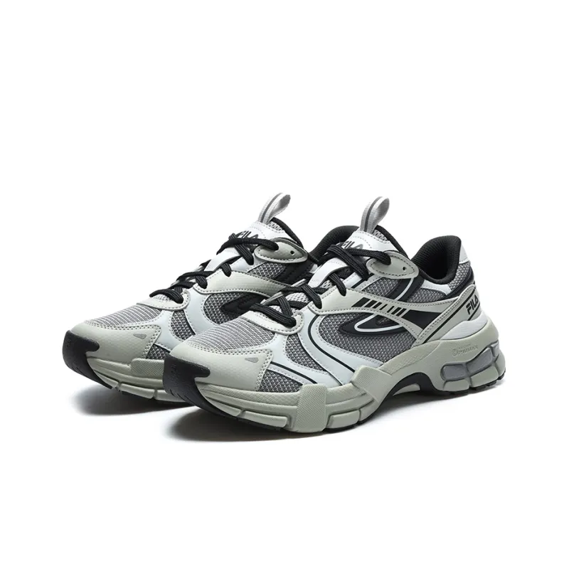 FILA DECODER Anti Slip And Wear Resistant Breathable Low Top Casual Running Shoes Men's Gray Black-1