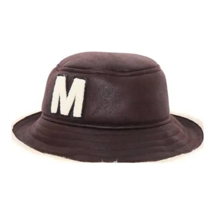 MM6 Maison Margiela Logo patch Faux leather Hat-1