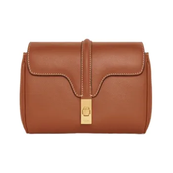 CELINE 16 Calfskin Shoulder Bag, Crossbody Bag Mini Women's Brown