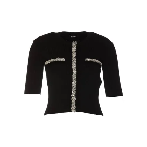 BALMAIN Crop Tops Women's Black