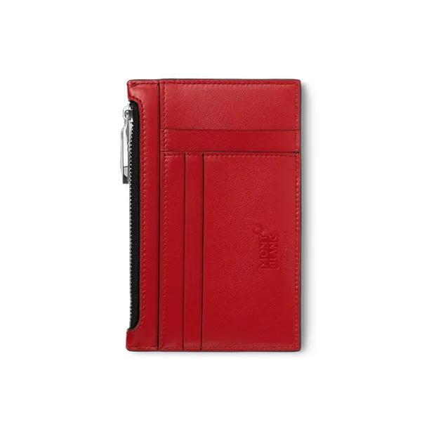 MONTBLANC Meisterstuck Cow Leather Wallet, Card Holder Men's Red-3