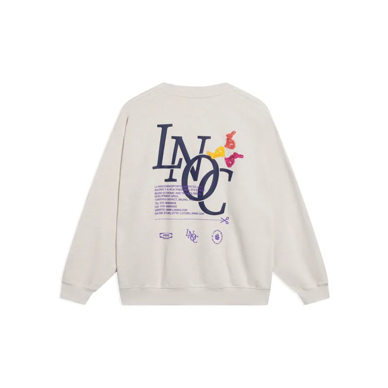 LiNing Sweatshirts Unisex Heather Gray Tile Gray-1