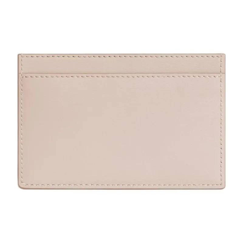 CELINE Cuir Triomphe Shiny Calfskin Card Clip Card Holder Women's Nude-2