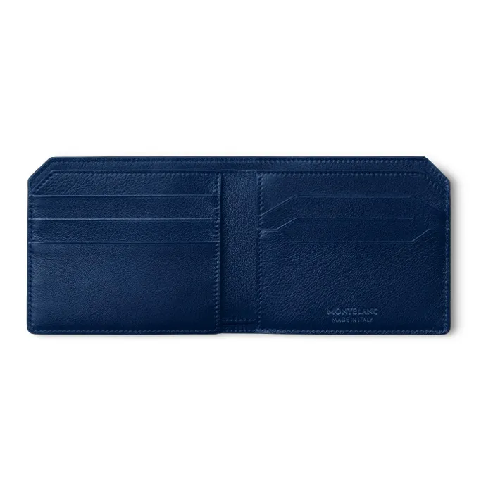 MONTBLANC Cow Leather Wallet Men's Midnight Blue-1