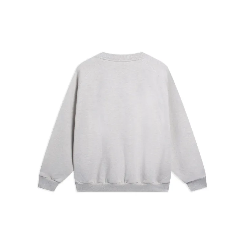 LiNing Sweatshirts Unisex Heather Gray Tile Gray-1