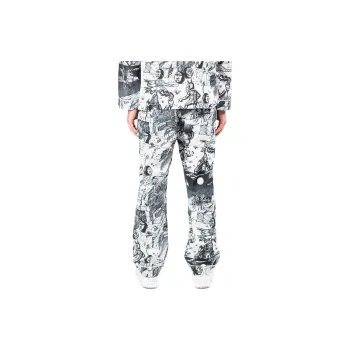 Brain Dead FW22 Casual Pants Men's Gray White