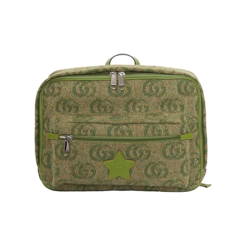 GUCCI Jacquard Wool Kids' Backpacks Kids' Green-0